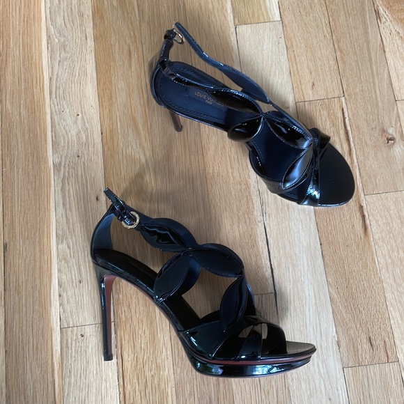 LOUIS VUITTON Springtime BLACK sandals NEW - Picture 7 of 9